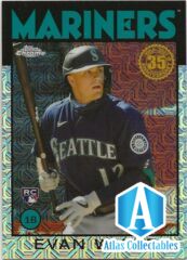 2021 Topps Series 1 EVAN WHITE Silver Pack 1986 Chrome Ref Mariners RC #86BC-82